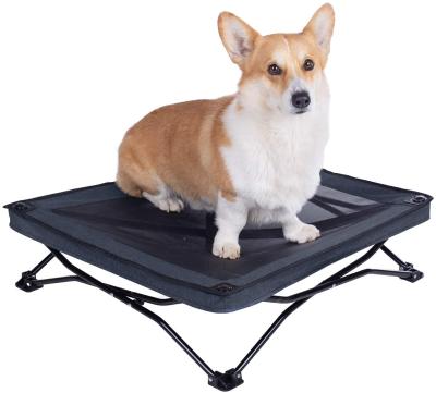 China Travel Folding High Dog Bed - Portable Raised Dog Cradle for Camping, No Assembly Required, Cooling Pet Bed with Breathable and Washable for sale