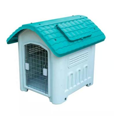 China Breathable Durable Waterproof Plastic Indoor Outdoor Dog House Puppy Shelter Kennel With Air Vents And Raised Floor for sale