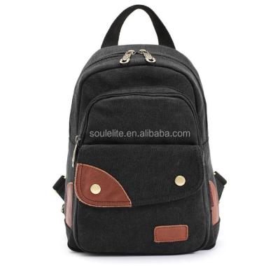 China Black Anti Theft Stylish Laptop Backpacks Men's Shoulder Strap 2 Zipper In 1 Straps Backpack for sale