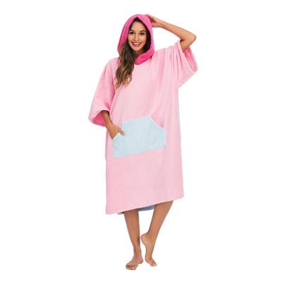 China 260GSM Microfiber Surf Poncho Poncho Towel Child Safe Hooded Wind Proof Surf Poncho for sale