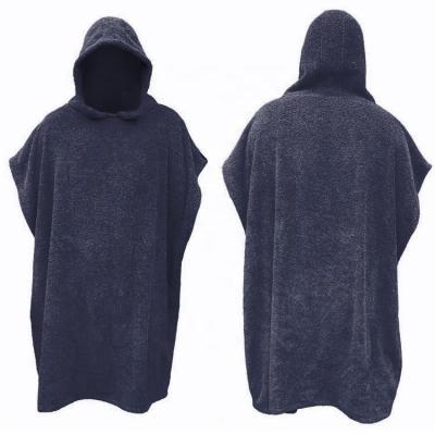 China 100% Cotton Viable Hooded Towel Long Robe Adult Changing Surf Poncho 100% Adult Changing Hooded Poncho for sale