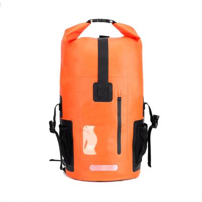 China Outdoor Equipment Hiking Camping Customized Heavy Duty Waterproof Rolltop PVC 500d Nylon Dry Bag Backpack Made in China for sale