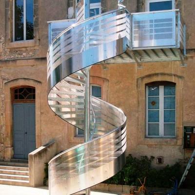 China Simple installation small industrial outdoor steel metal spiral staircase / diy hot dip galvanized carbon steel spiral staircase used for sale