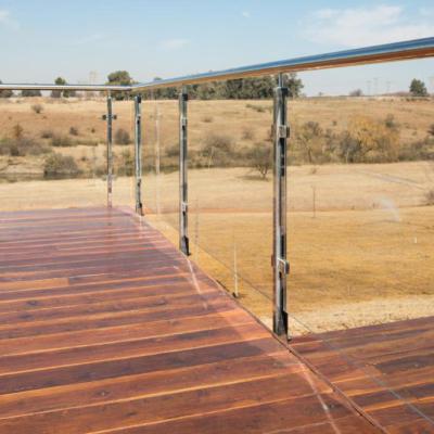 China Best quality and price contemporary stainless steel design terrace glass balustrade for sale