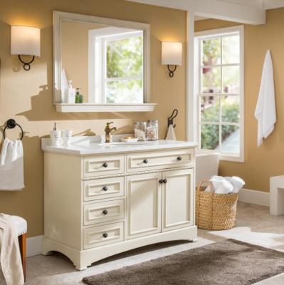 China American Hot Selling Eco-friendly Classic Custom Water Proof Bathroom Vanity Waterproof Wooden Cabinet for sale