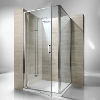 China Modern Frameless Acrylic Glass Door Frame Enclosure Hinge Style Tempered Shower Room for sale