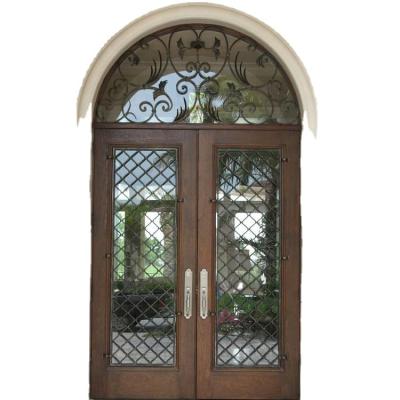 China Lowes Wrought Iron French Security Entrance Door Easily Assembled en venta