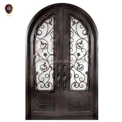 중국 Wrought iron grill double main door designs 판매용