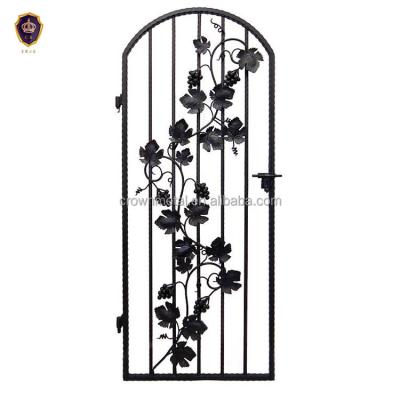 China Customizable Wrought iron single entry door designs for sale