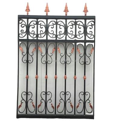 중국 1.5M height faux wrought iron fence panel hot dipped galvanized finished fence railing 판매용