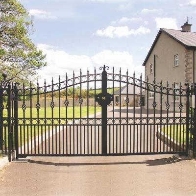 Китай Modern House Wrought Iron Main Gates Designs Simple Gate Electric Sliding Driveway Beautiful Residential wrought iron gates продается