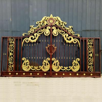 中国 Villa Decoration Cast Iron Wrought Main Gate For Garden Decoration 販売のため