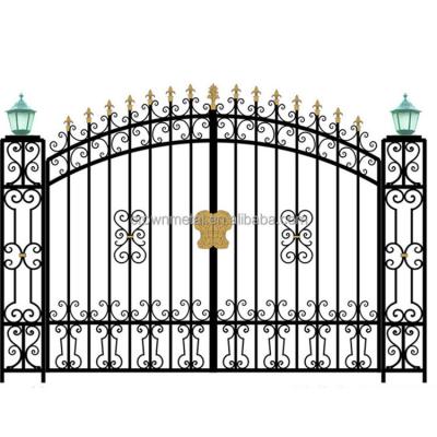 中国 Hand made forging steel door wrought iron main gate design 販売のため