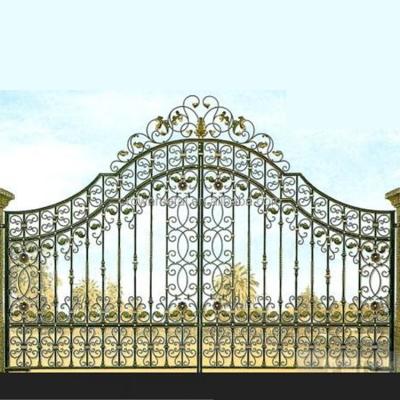 Chine Customizable yard decoration forged wrought iron main gate design à vendre