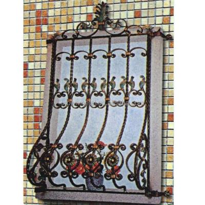 Cina Italy home decoration steel window grill design forged cast iron windows wrought iron window safe decorative windows in vendita