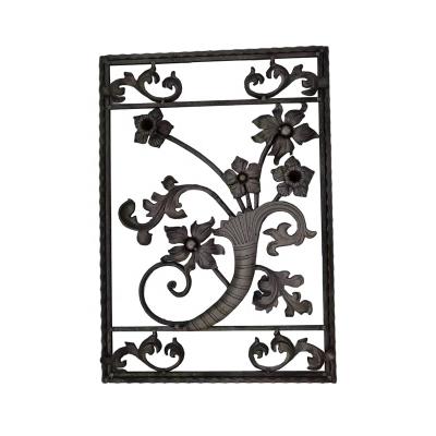 China Chinese manufacturers selling iron forged flower pieces, iron door fittings, wrought iron guardrail accessories gate flower for sale