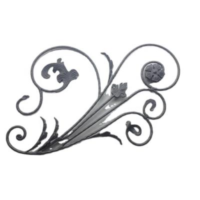 中国 Cast Iron Accessories Morden Luxury Wrought Iron Flowers For Stair Railing Parts 販売のため