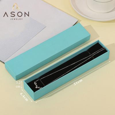 China Wholesale Composite Material Necklace Jewelry Box Sky And Earth Cover Contact Paper Jewelry Packaging Box for sale