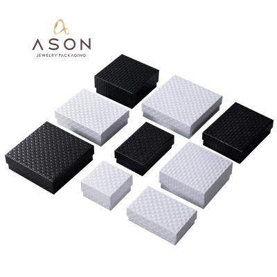 China Black and white jewelry box composed of sky and earth cover, earrings, rings, bracelets, necklaces, jewelry boxes for sale