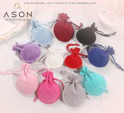 China Wholesale Cloth Double Sided Velvet Framing Jewelry Packaging Bag Drawstring Gift Jewelry Gourd Bag for sale