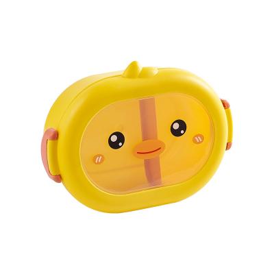 China Hot selling heatable children's bowl without BPA, children's school lunch box, cute duck shaped bowl for sale