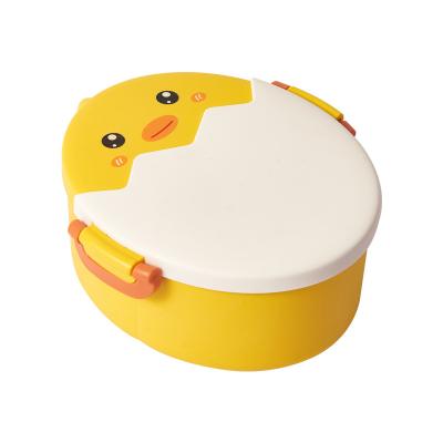 China PORTABLE Hot Selling Material Cute Cartoon Children's PP Bento Lunch Box With Chicken Pattern Lunch Box for sale