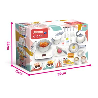 China Preschool Kids Play Kindergarten Set Pretend Play Kitchen Accessories Plastic Baking Toys Set For Children for sale