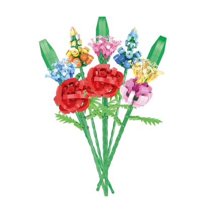 China Building Toy 952 PCS New Design Factory Style 3D Flowers Building Blocks Educational Toys For Children for sale