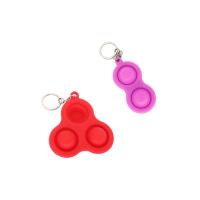 China Relieve Effort Baby Mini Fidget Toy Handheld Ring Fidget Toy Stress Relief Hand Toys Push Key Chain Bubble Ring Fidget Toy for sale