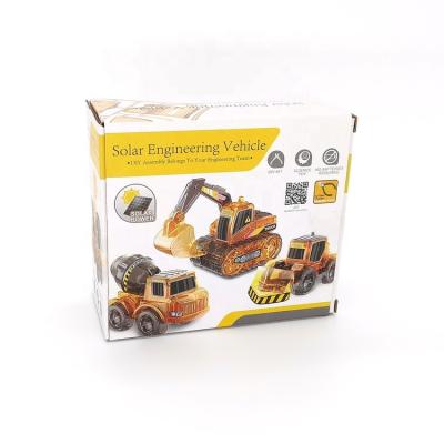 China Funny DIY Education Kids Rod Education Construction Truck Solar Power Robot STEM Assembly Building Block The Solar Construction Vehicle for sale