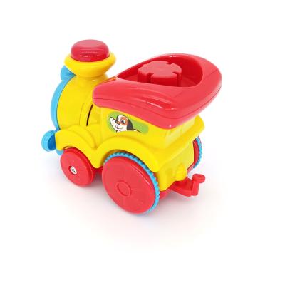 China Children toy factory direct sale, good quality and low price, customized children cartoon toy small animal electronic plastic train for sale