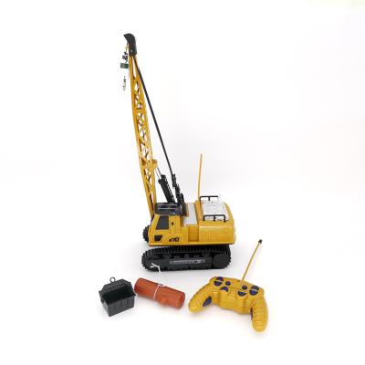 China 2021 Environmentally Friendly Hardware Crane Toy Metal Engineering Crane Wholesale High Quality Die-Casting Model Children's Toy for sale