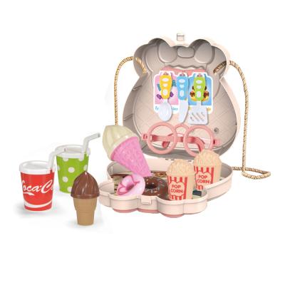 China Preschool Kids Play Set Kids Pretend Game Toys Snacks Storage Bag Have 17 Pcs Accessories for sale