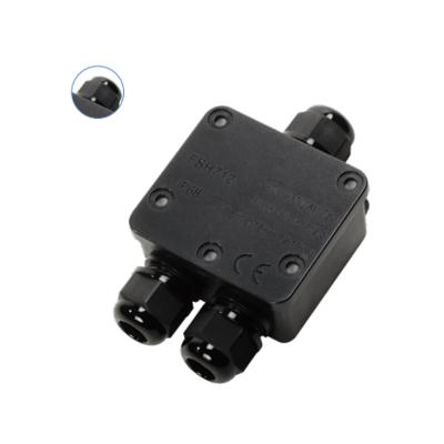 China 4 Way IP66 Waterproof PC Junction Box With PG7 Waterproof PG9 Or M16 Connector for sale