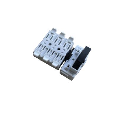 China PA66 94 V-2 1 Pin Fused Terminal Blocks With 3 Pin Lever Compact Connector With 3A Fuse for sale