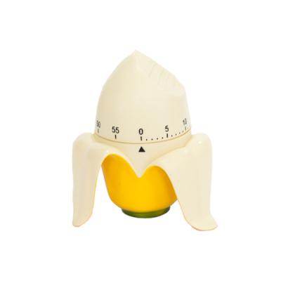 China Sustainable Mechanical Banana Fruit Timer 60min Timer Countdown Kitchen Clock for sale