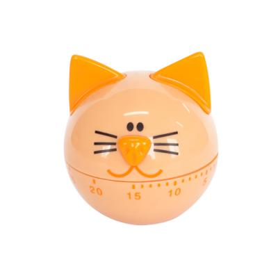 China Cat Shape Timer With Ears Viable Mechanical Kitchen Round Timer for sale