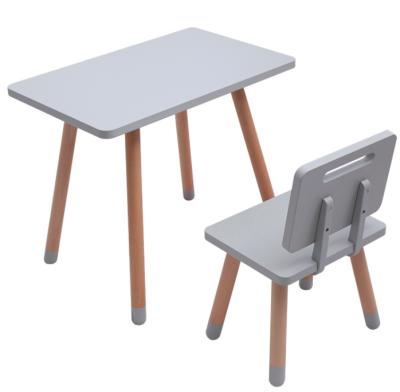 China Modern Hot Selling Kids Wooden Furniture Set Indoor Square Table And Chair Set for sale