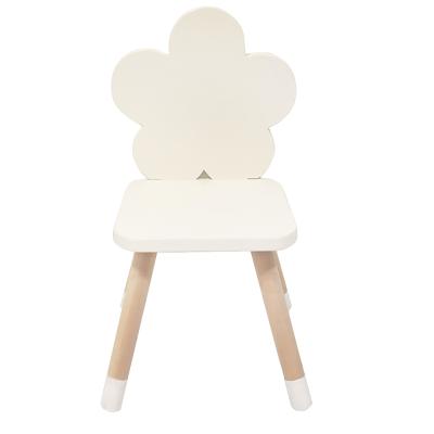 China New Design Modern Kids Furniture Wooden Chairs Flower Shaped Chairs Study Chairs Set for sale