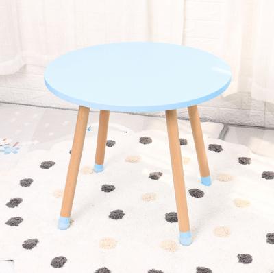 China Nodic Style Cartoon Round Table And Chair Wood Furniture For Child Day Care for sale