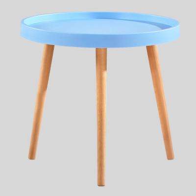 China Nordic modern simple plastic corner table living room furniture round sides for sale