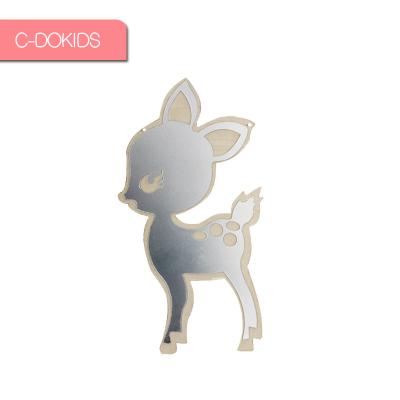 China Decorative Deer Animal Decorative Acrylic Mirror For Home Design for sale