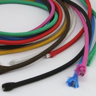 China Overhead Home Decor or Circuit Tie Electrical Cable Wire 2x0.75mm2 Fabric Covered Electric Power Tie 12 Colors Textile Braided Cable for sale