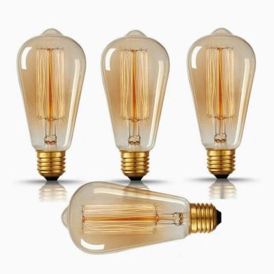 China All Decectorative Design ST64 Vintage Edison Light Bulbs 25W Edison Light Bulb 220V E27 Antique Carbon Filament Edison Lamp for sale