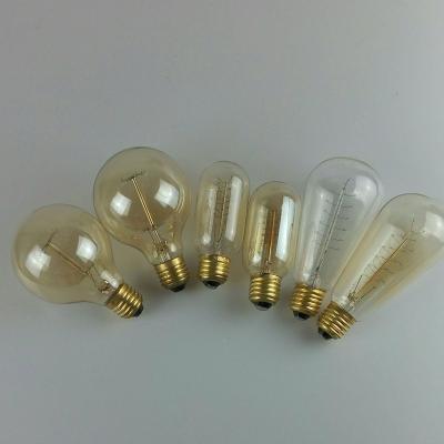 China All Decectorative Design ST64 Vintage Edison Light Bulb 40W Edison Light Bulb Carbon Filament Edison Light Bulbs 220V E27 Antique for sale