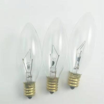 China All Kinds of Christmas Light Bulb C26 C32 C35 Decorations 25W 40W Lighting Candle Incandescent Lamp Bulbs 120V E12 Clear Glass Candelabra Replacement for sale