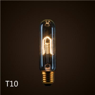 China All Decectorative Design T10 40W Vintage Light Bulbs E26 E27 Antique Base Edison Tubular Style Incandescent Bulb T30 for sale