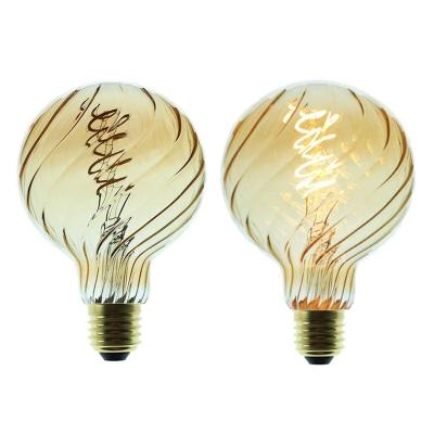 China All Use Vintage Edison Flexible Soft Spiral Filament Decorative Lighting Edison Bulb Lamp 4W G95 Globe Swirl Shape Filament LED Home Decorative Light Bulb for sale