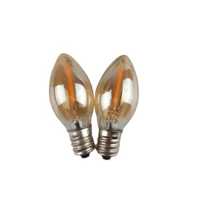 China e17 lighting led christmas lights c9 led filament bulb 0.6w 1w mini replacement led bulb c9 for sale