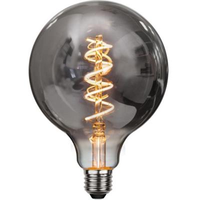 China All Use Decorative Antique Smoked Gray Tinted Glass LED Lamp Globe Edison Bulb G125 E27 Spiral Filament LED Bulb for sale